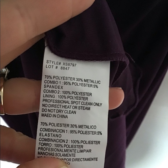 Purple elegant prom dress with lace - Picture 4 of 4